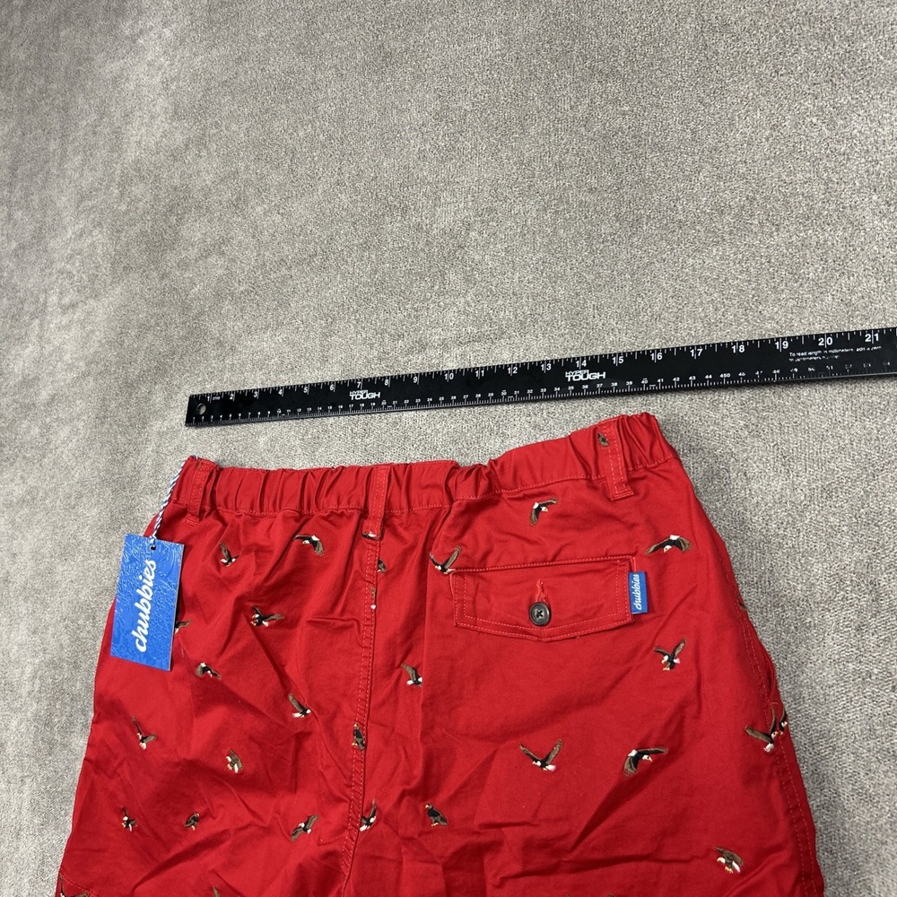 Chubbies Shorts Mens XL 5.5" Red Bald Eagles Embroidered Elastic Waist Stretch - Picture 5 of 7